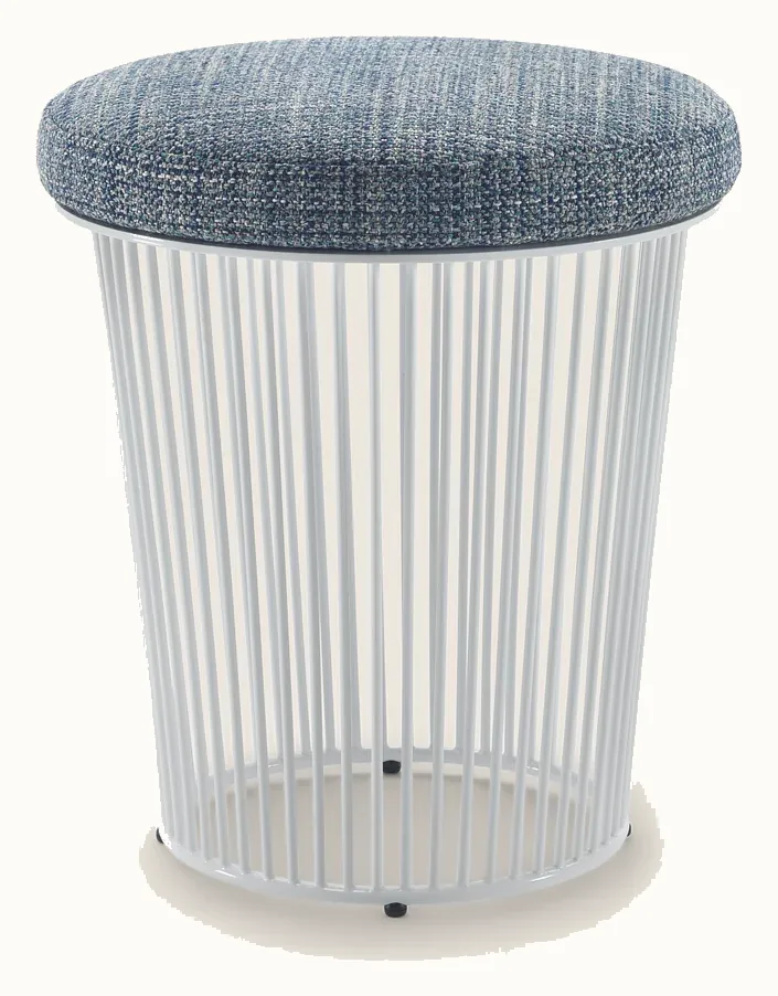 Flexform Berry outdoor ottoman, photographed for the factory catalogue