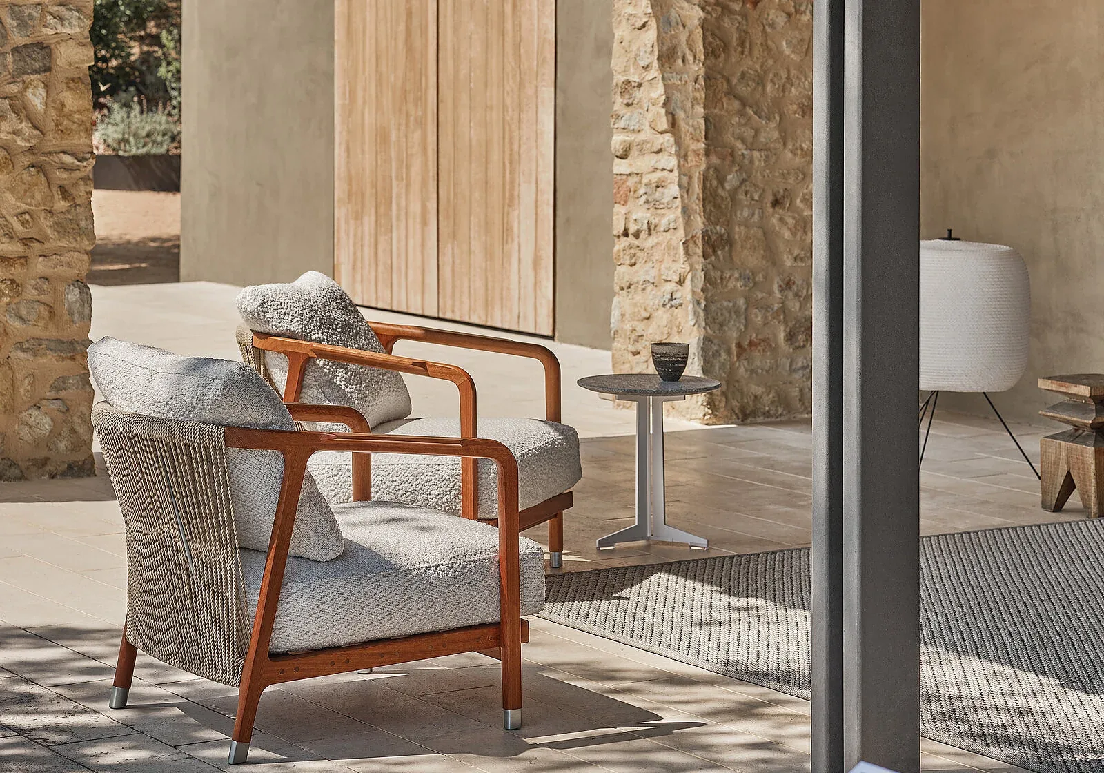 Flexform Crono outdoor armchair, photographed for the factory catalogue