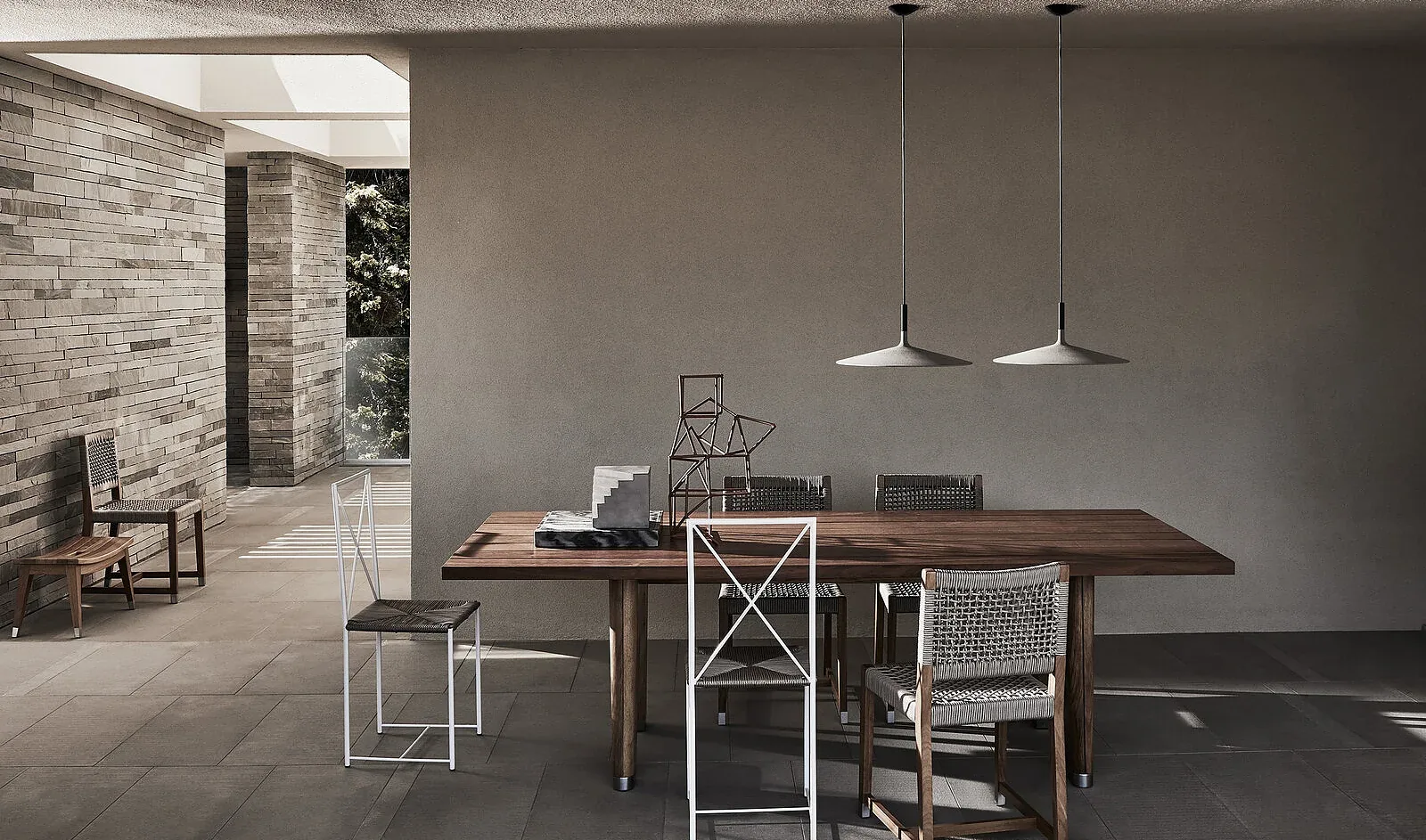 Flexform Dafne outdoor chair, photographed for the factory catalogue