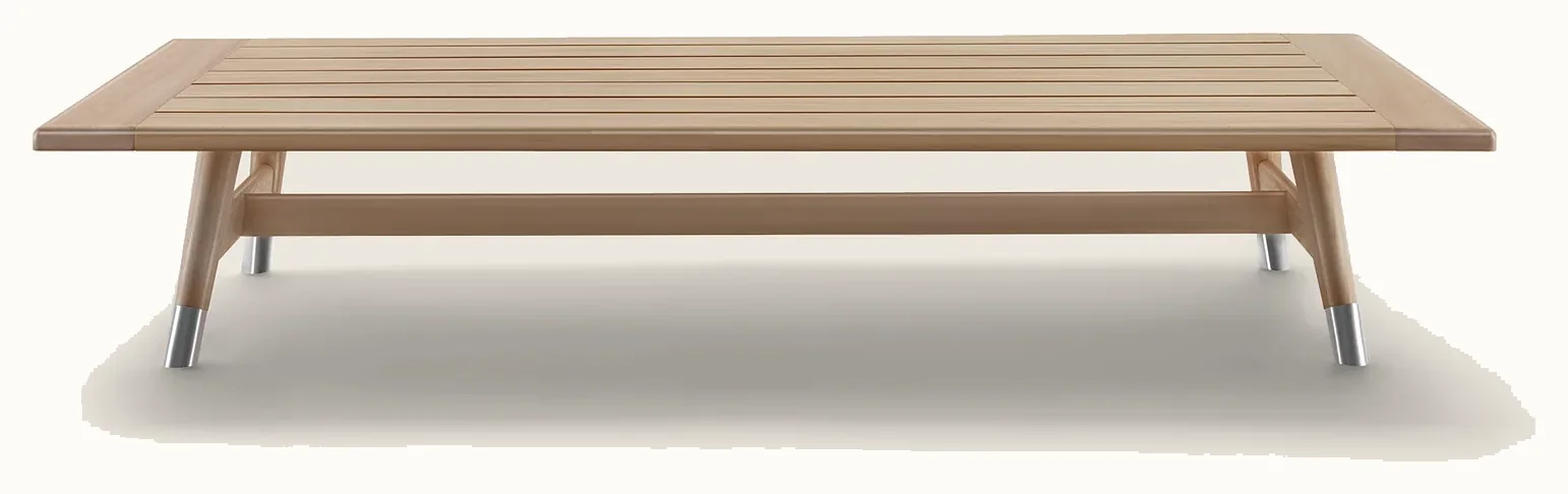 Flexform Desco outdoor coffee table, photographed for the factory catalogue