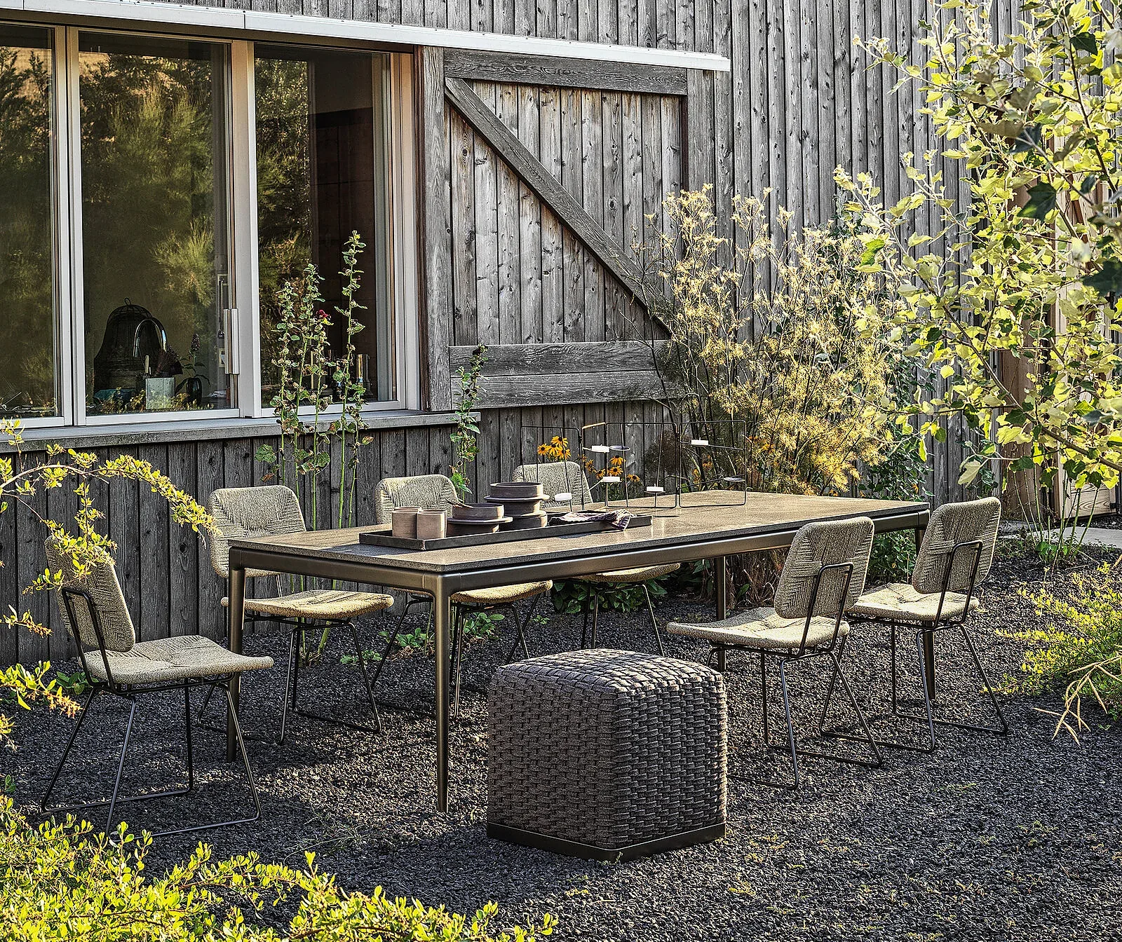Flexform Echoes outdoor chair, photographed for the factory catalogue