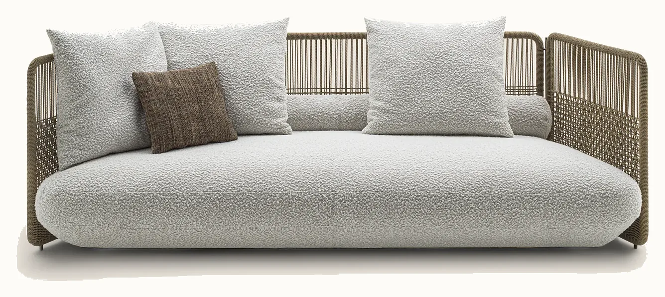 Flexform Everett outdoor sofa, photographed for the factory catalogue