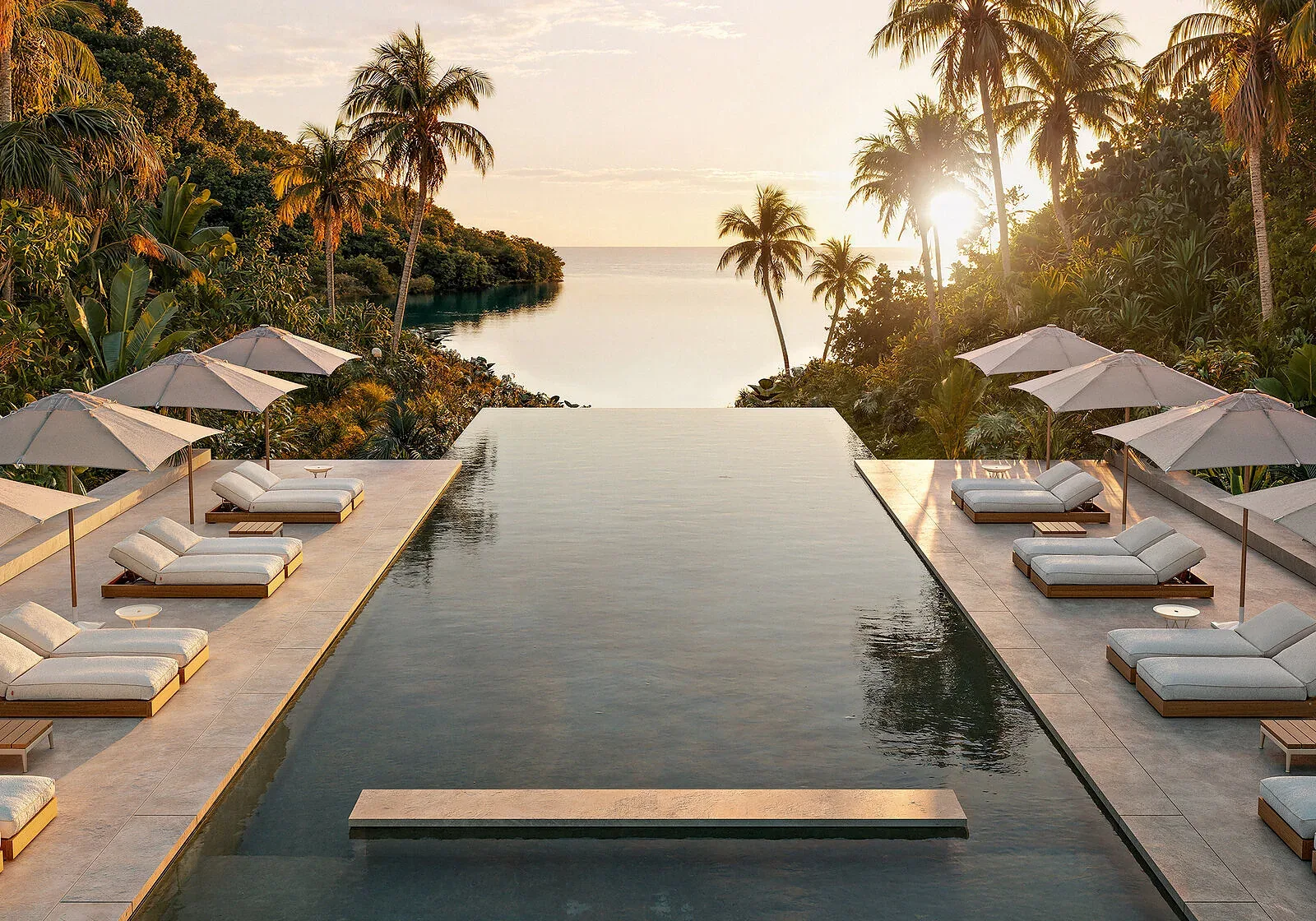 Flexform Hamptons outdoor daybed, photographed for the factory catalogue