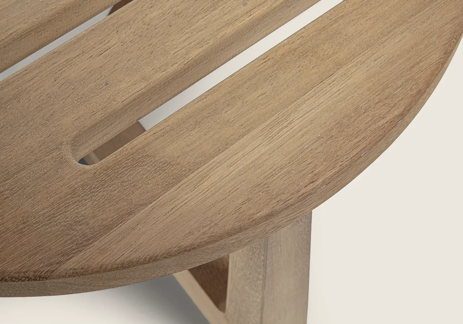 Flexform Jiff outdoor coffee table in a garden setting, frame 1
