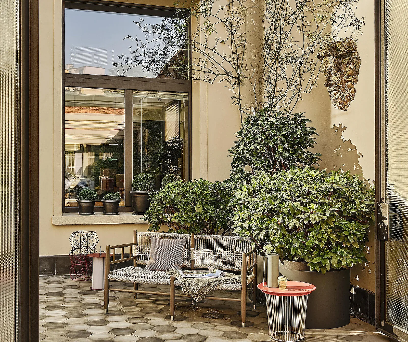 Flexform Lee outdoor sofa, photographed for the factory catalogue