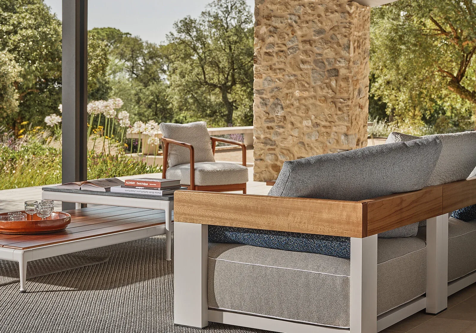 Flexform Sunset Collection outdoor piece, photographed for the factory catalogue